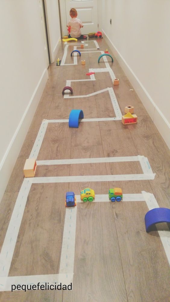 Maak een autobaan met papiertape 