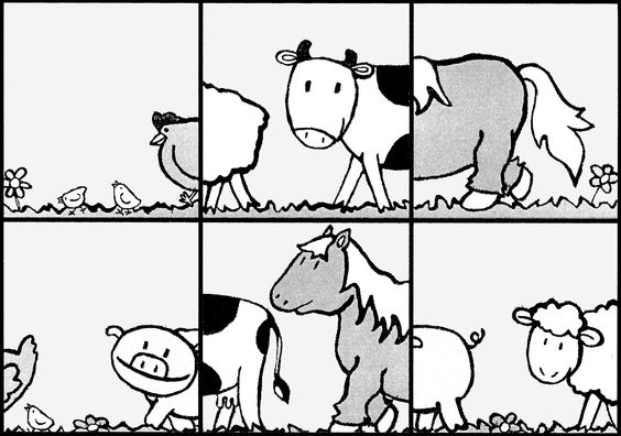 Knip de puzzelstukjes uit en puzzelen maar! 